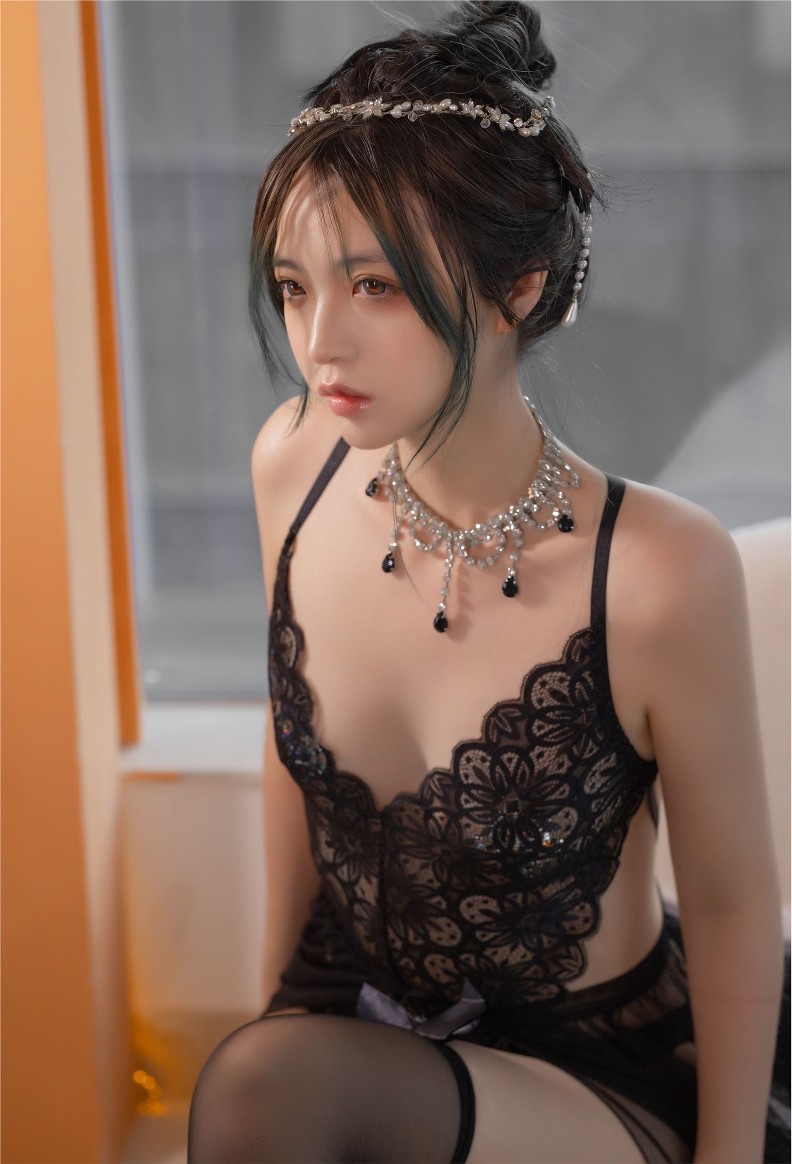 Crazy Cat ss. - Black dress with hair(19)